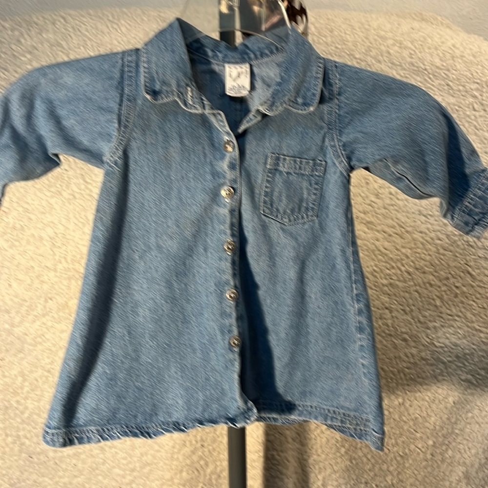 GAP Girls Denim Jean  Long Sleeve Dress